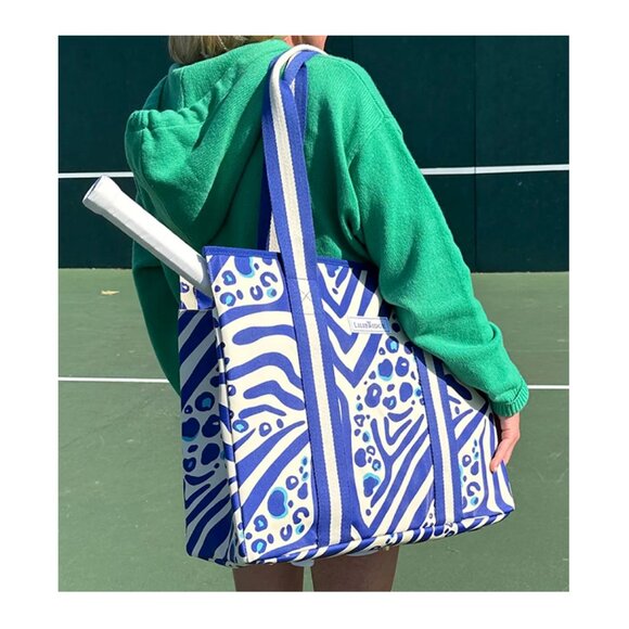 LILIBRIDGE Tennis Bag - Zebra Cat Blue - NEW in Sealed Packaging - Picture 2 of 11